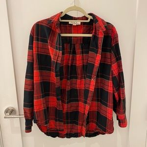 Red Fleece Flannel (size womens s)